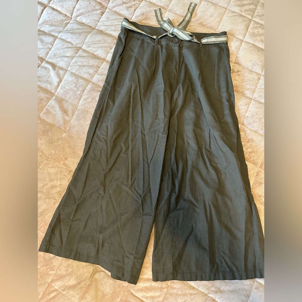 NWOT Miilla wide leg crop pants. Super cute linen/rayon mix fabric.
